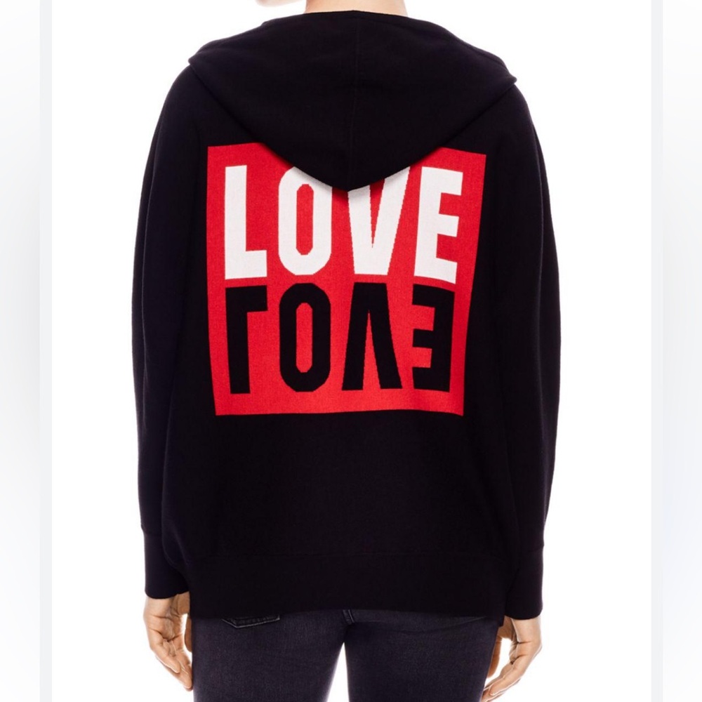 Sandro oversized zip up sweater